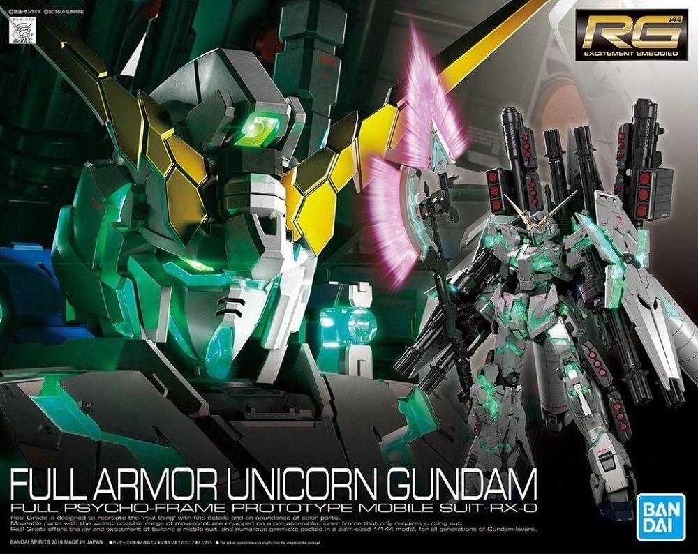 Full Armor Unicorn Gundam Full Psycho Frame Prototype Mobile Suit RX0